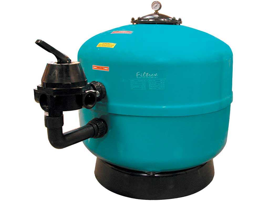 Gemaş Filtrex Havuz Kum Filtresi,Ø 1000 mm - Ø 75 mm yapıştırma rakor bağlantılı. Çok yollu vana hariç - 40 m³/h